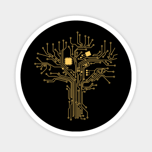 Tree Of Tech Nerd Life CPU Magnet